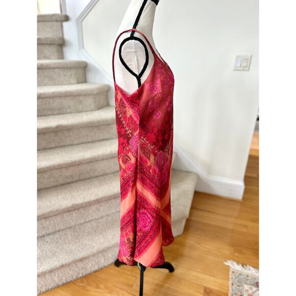 Vintage Y2K Red Floral Paisley Slip Dress Whimsygoth Practical Magic - Picture 2 of 5